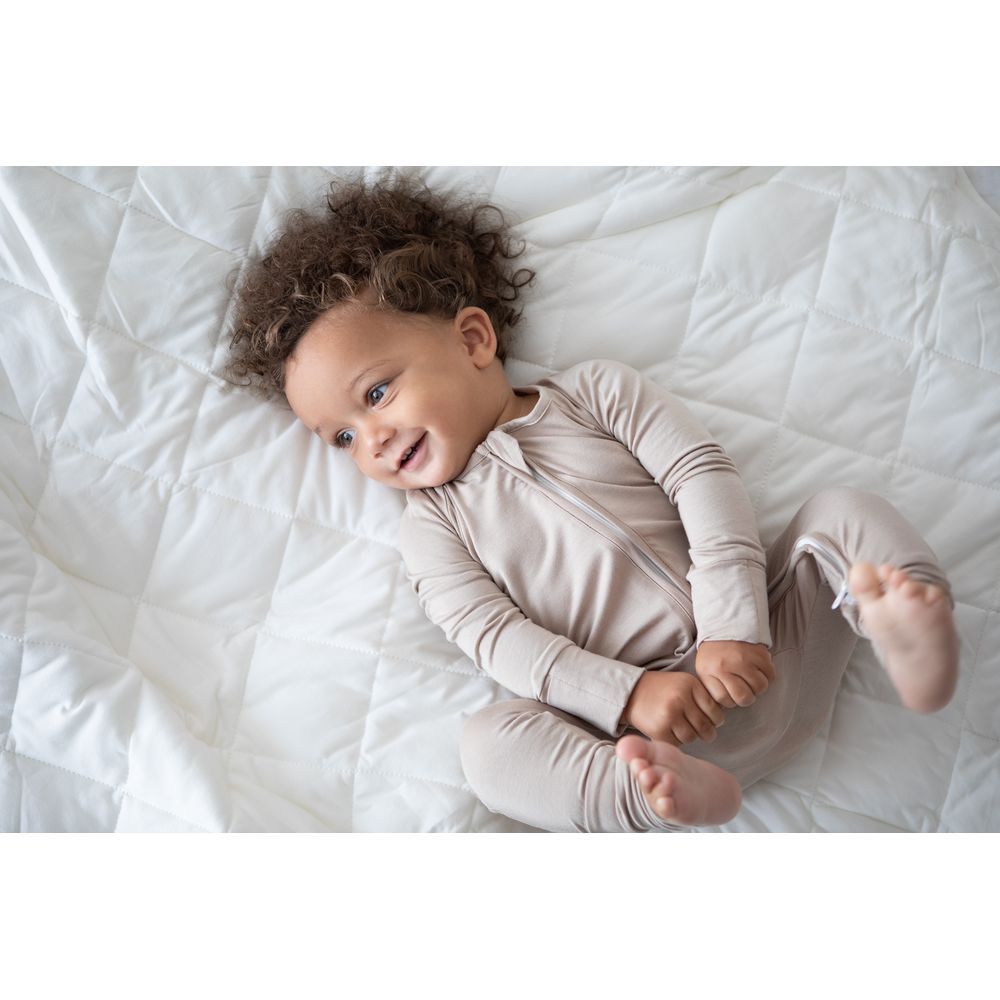 Anvi Baby - Organic Zipper Sleepsuit - Mocha