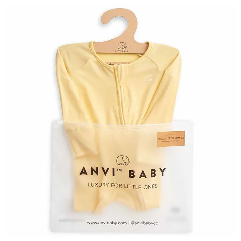 Anvi Baby - Organic Zipper Sleepsuit - Lemon