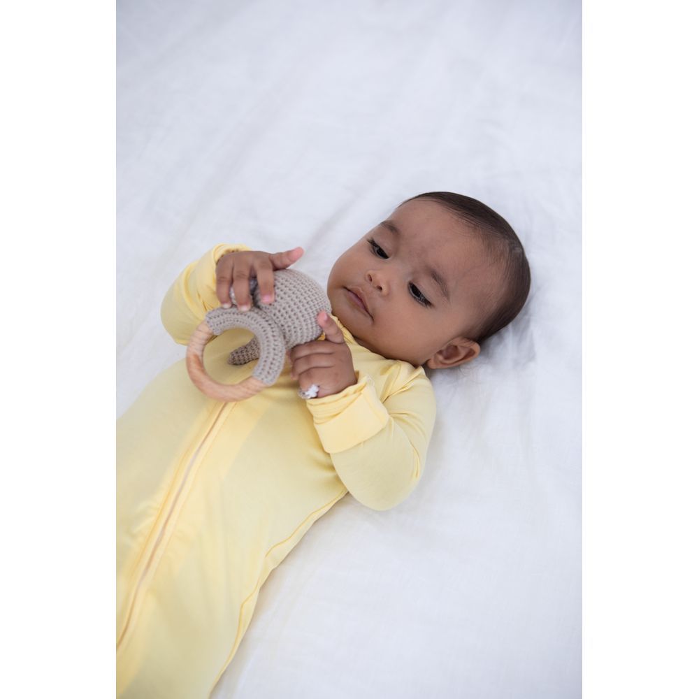 Anvi Baby - Organic Zipper Sleepsuit - Lemon