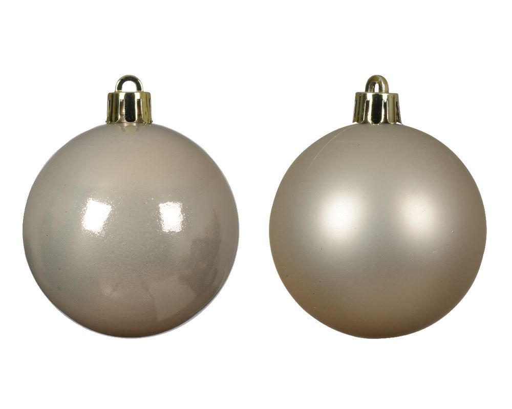 Kaemingk - Baubles Shatterproof Christmas Ornaments 10cm 6pcs - Pearl