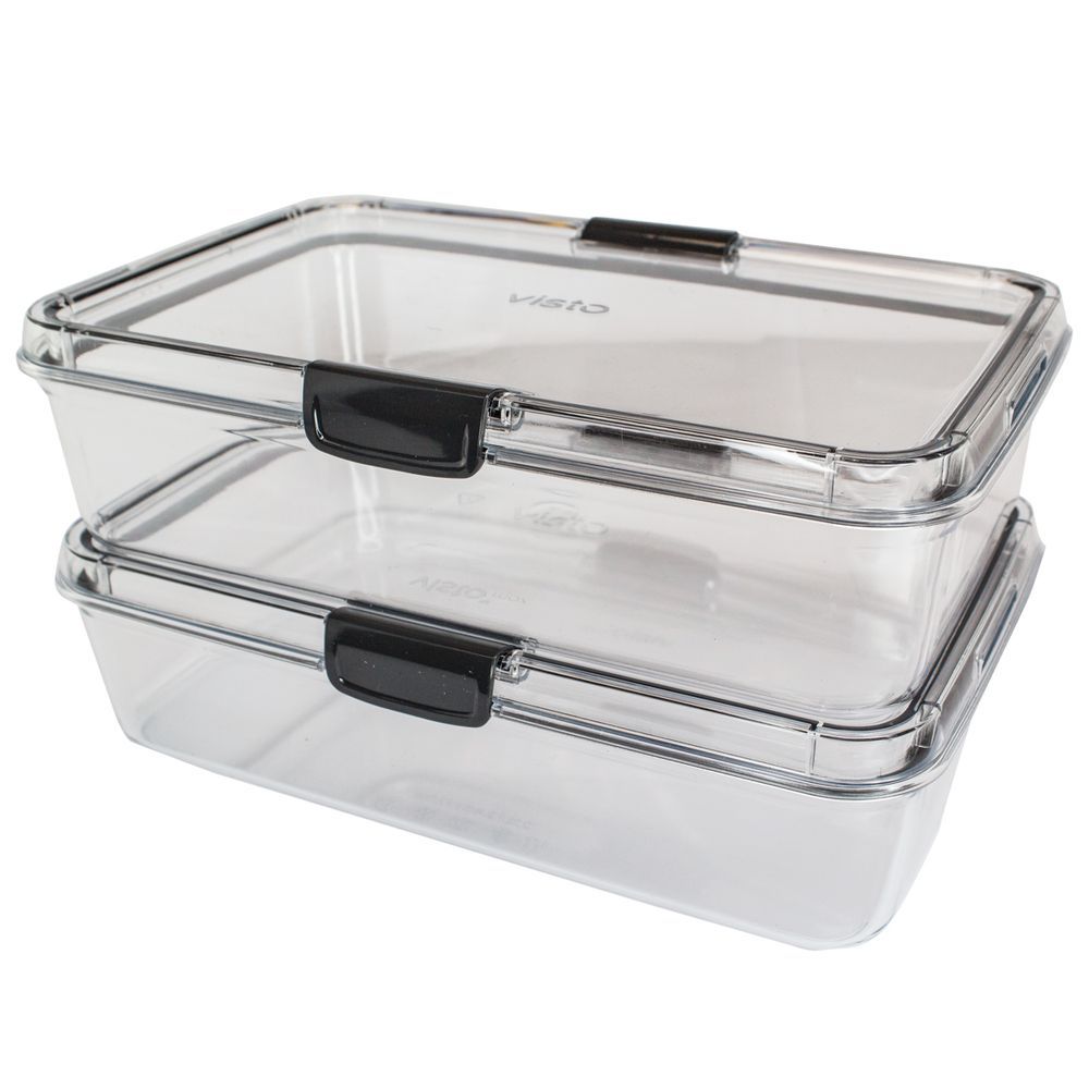 Visto - Max Rectangular Storage Container - 2.3 L - Pack of 2