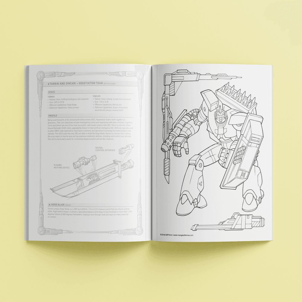 Hinkler - Manga To The Max Drawing & Coloring Book - Robots