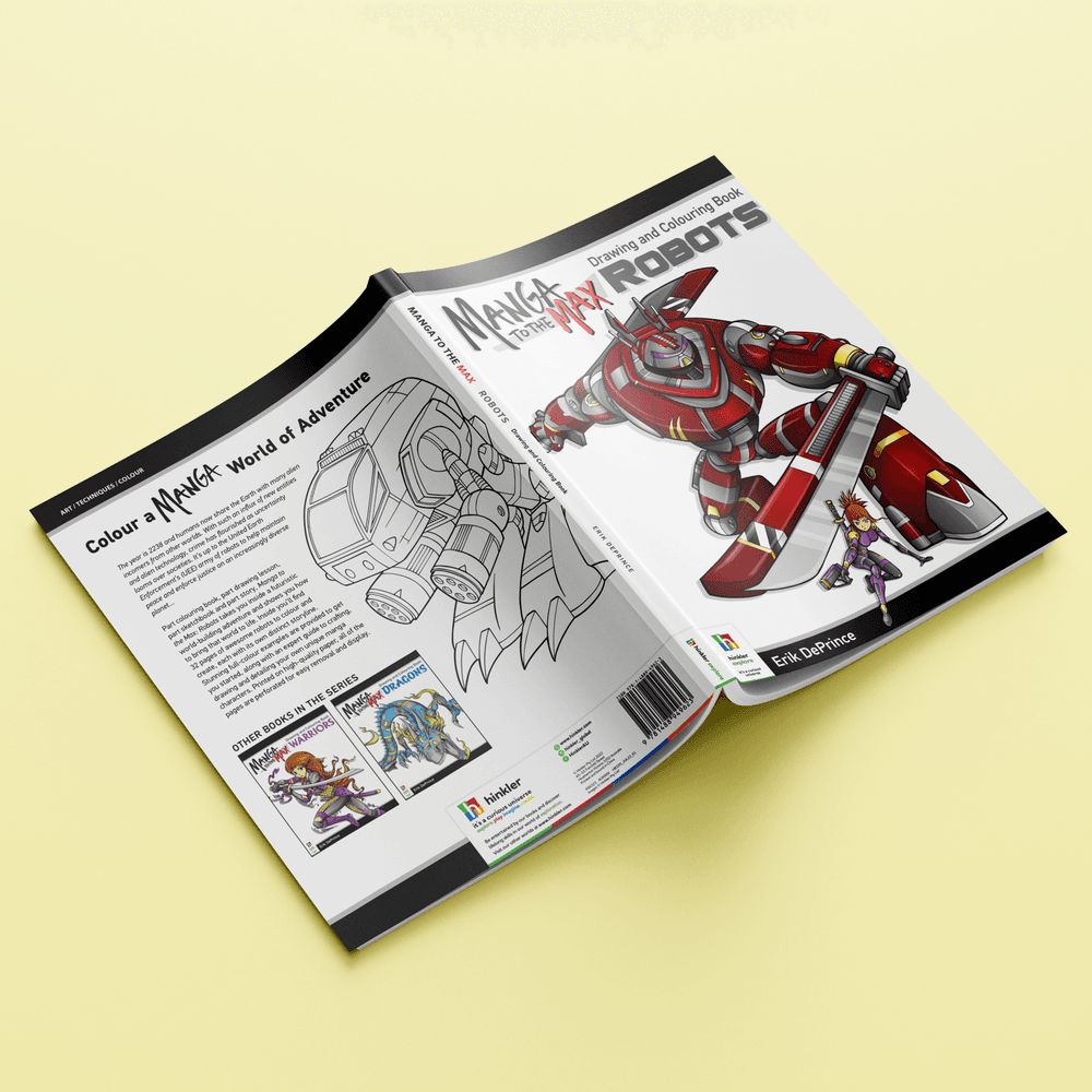 Hinkler - Manga To The Max Drawing & Coloring Book - Robots