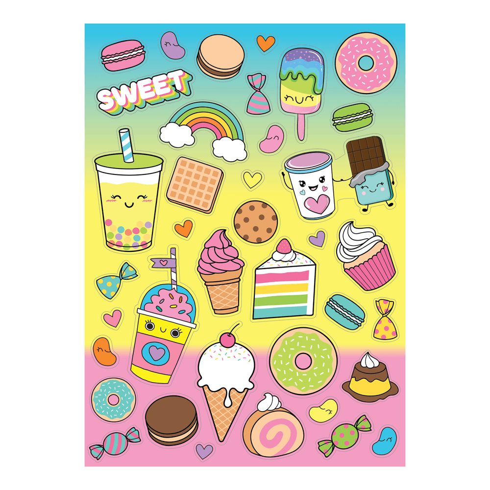 Hinkler - Kaleidoscope Coloring Scented Stickers - Sweet Treats