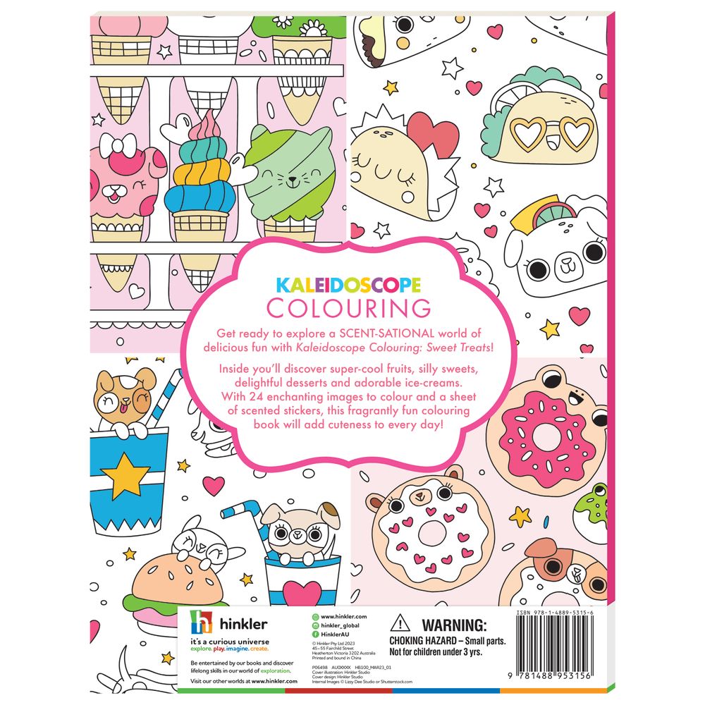 Hinkler - Kaleidoscope Coloring Scented Stickers - Sweet Treats