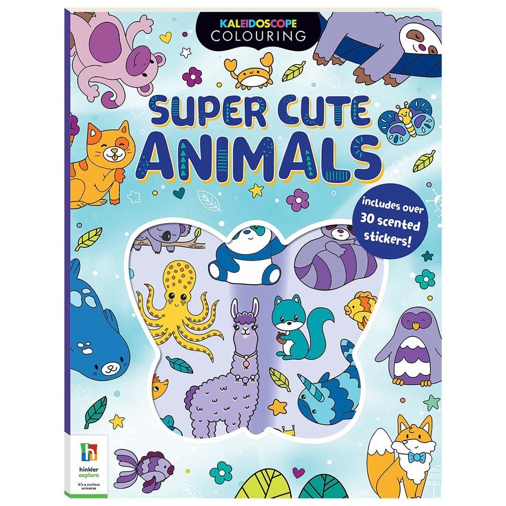 Hinkler - Kaleidoscope Coloring Scented Stickers - Super Cute Animals