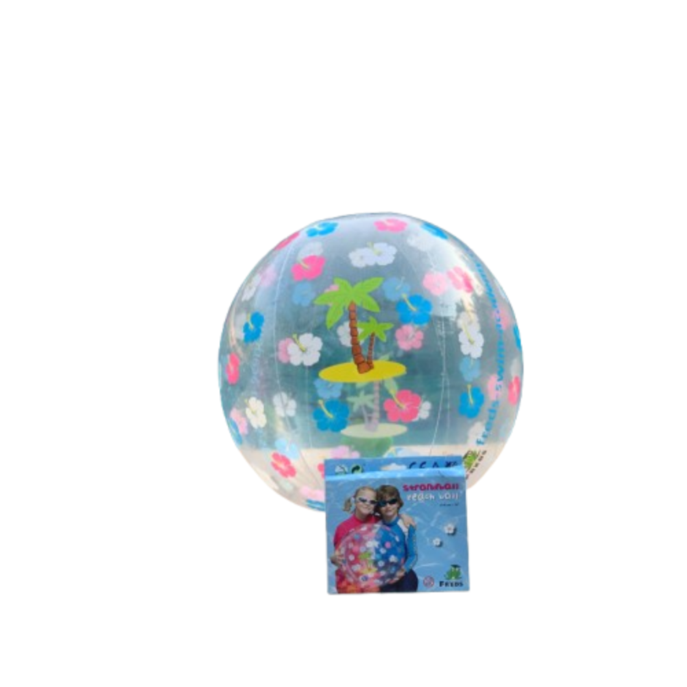 Freds Swim Academy - Hibiscus Design Inflatable Beach Ball - 40 cm