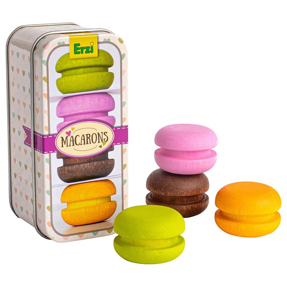 Erzi - Macaroons In A Tin Play Toy - 4pcs