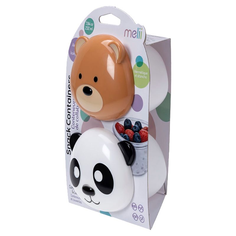 Melii - Snack Container - Bear & Panda - 2pcs