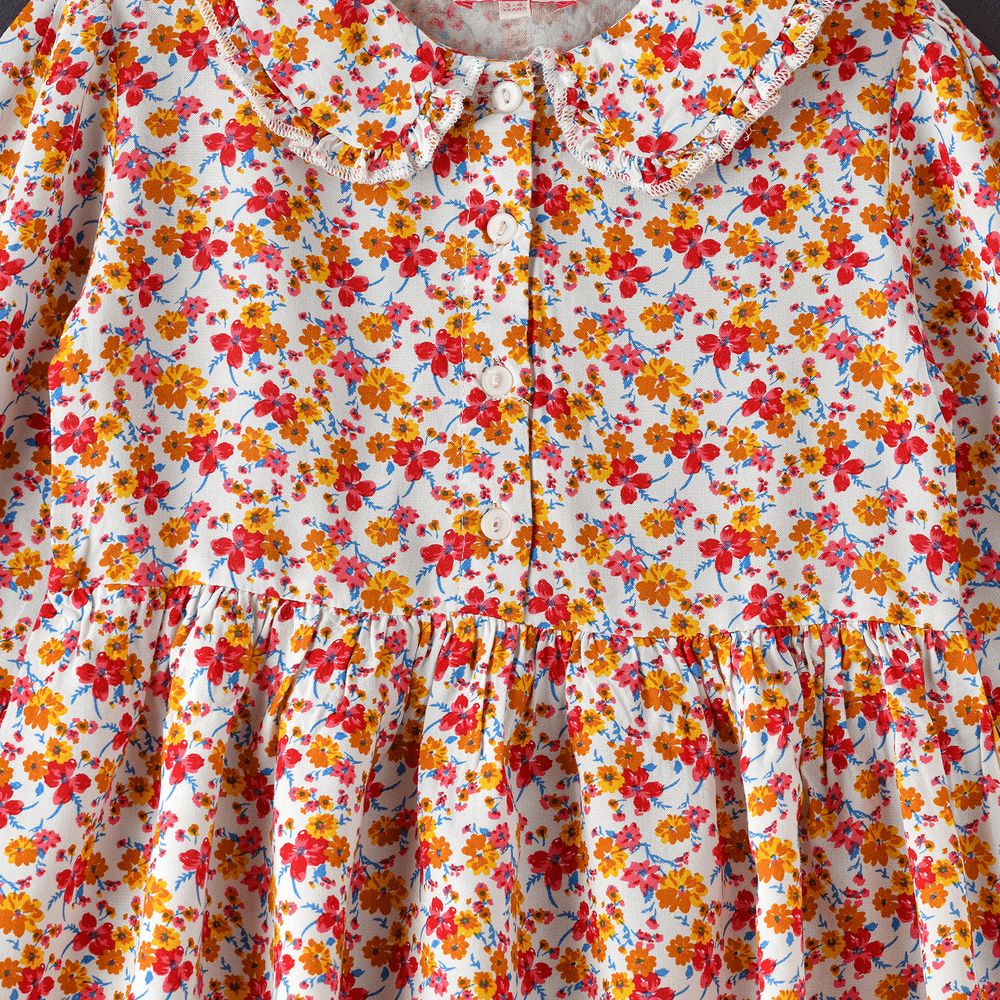 Jelliene - Twirling Through Summer Girls' Floral Sundress