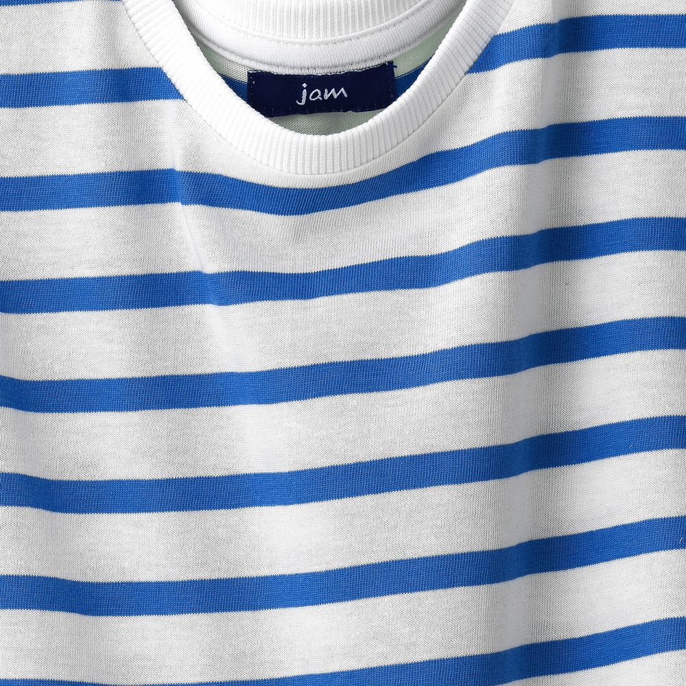 Boys' Classic Blue Striped Cotton T-Shirt