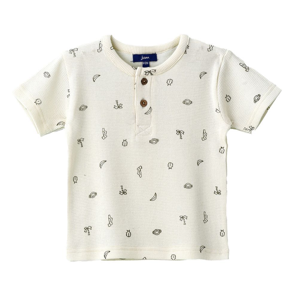 Jam - Crisp White Pineapple Cotton Tee For Girls