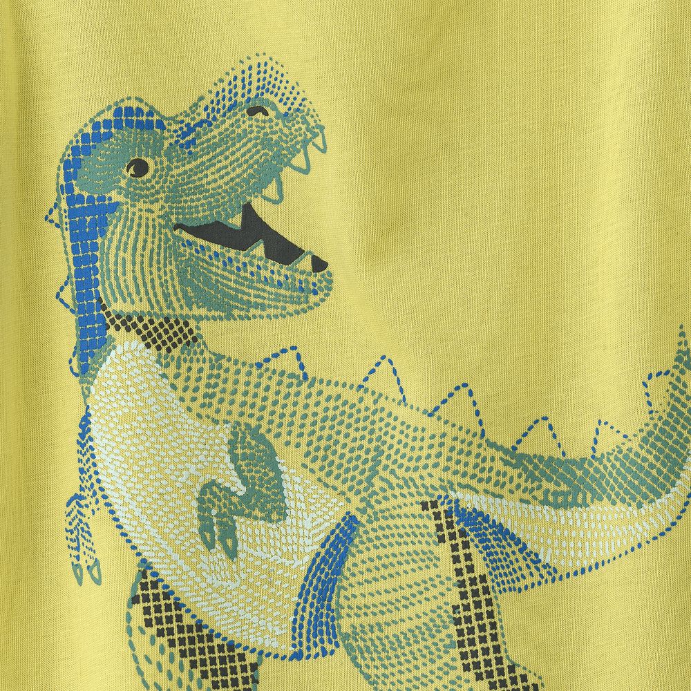 Jam - Boys' Lime Green Dinosaur Graphic Cotton T-shirt