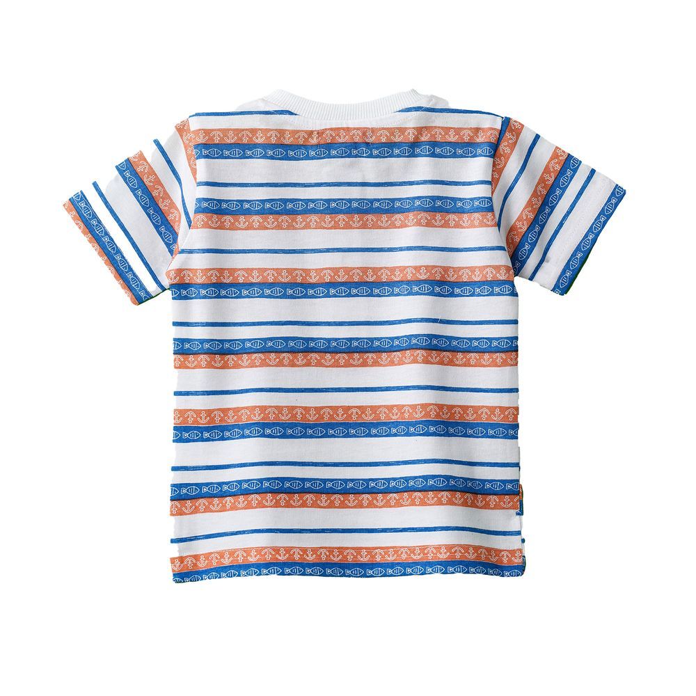 Jam - Boys' Multicolor Striped Polo Cotton T-shirt