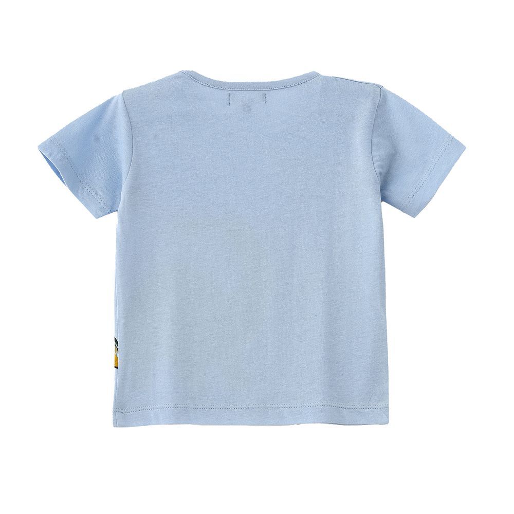 Jam - Boys' Blue Dinosaur Graphic Cotton T-shirt