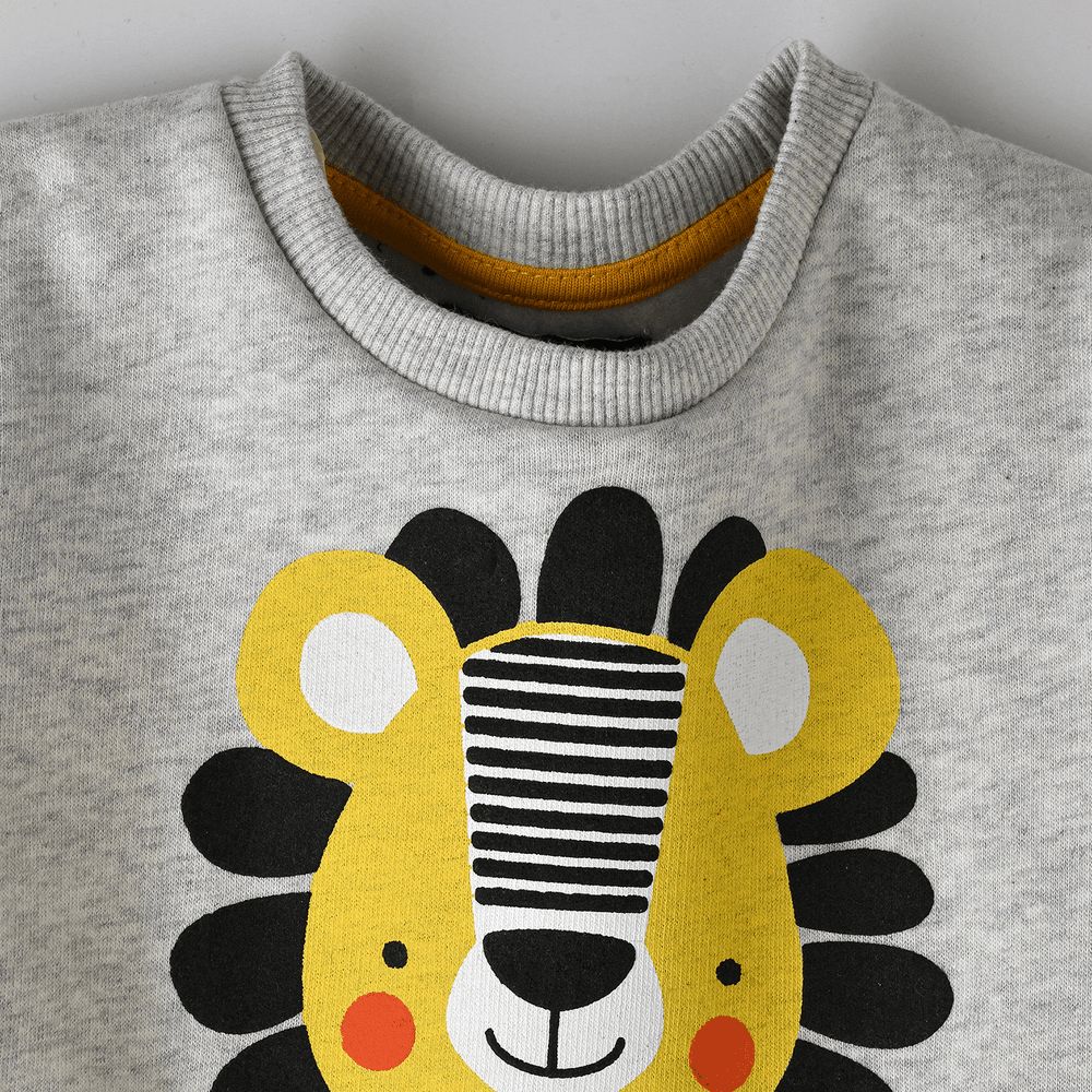 Jam - Boys' Lion Face Print Long-Sleeve Sweatshirt