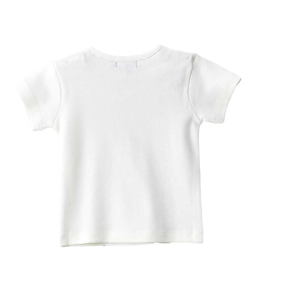 Jam - Boys' White Sloth Pattern Cotton T-shirt