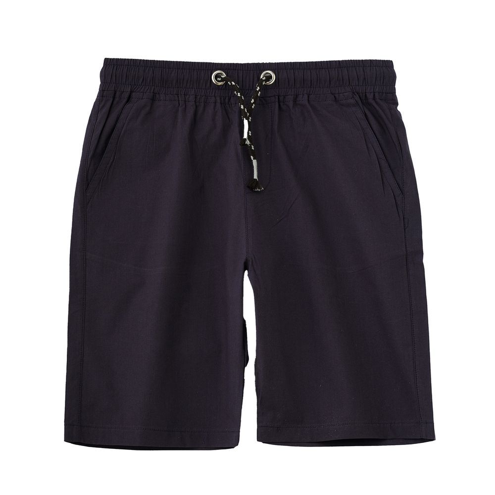 Jam - Essential Drawstring Cotton Shorts For Boys - Navy