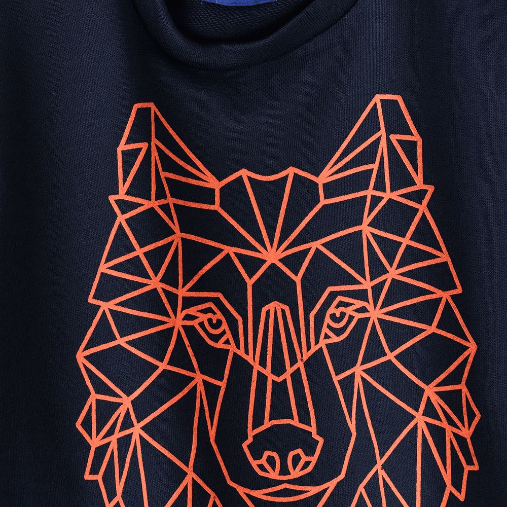 Jam - Boys' Geometric Wolf Graphic Sweatshirt