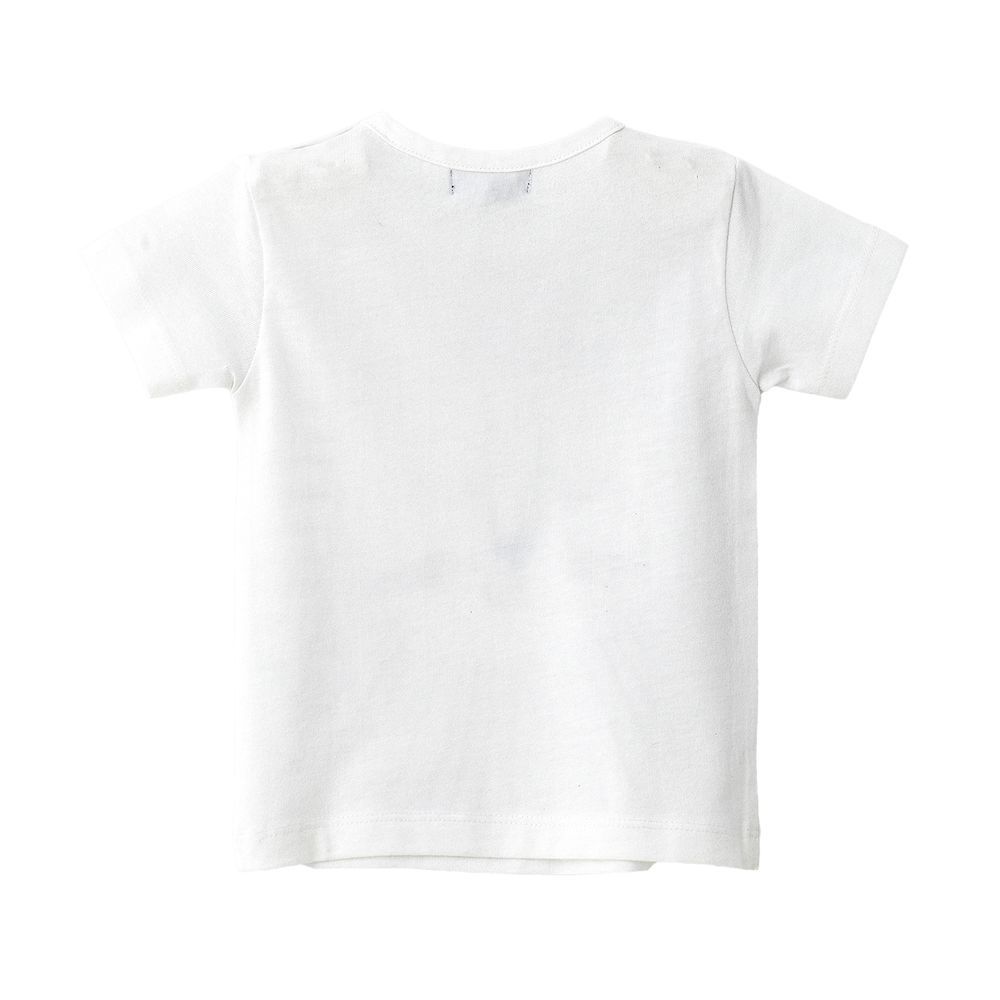 Jam - Serene Lion Face Graphic Cotton T-shirt For Boys - White