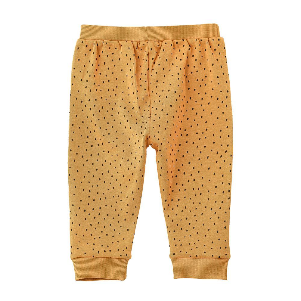 Jam - Boy's Polka Dots Knitted Cotton Pants - Warm Brown