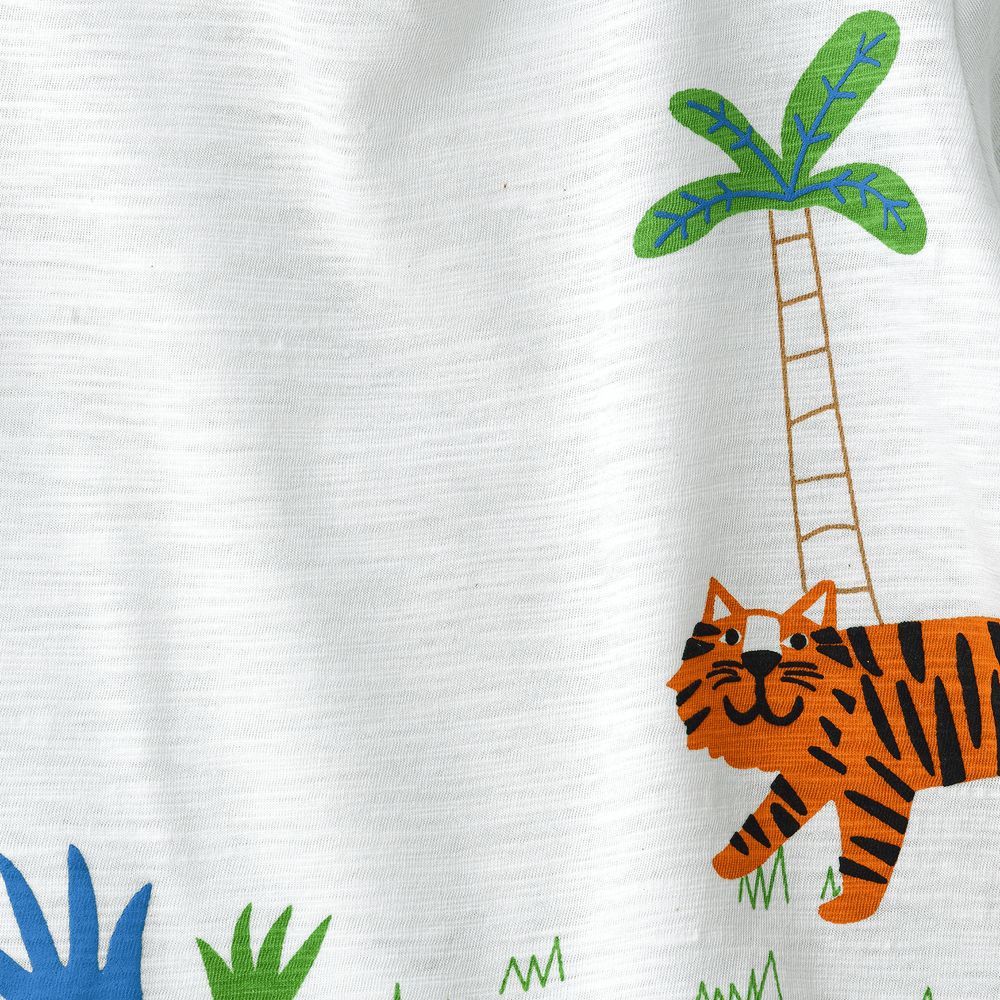 Jam - Jungle Fun Graphic Cotton T-shirt For Boys - White