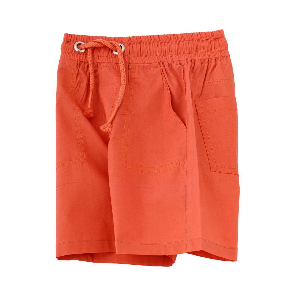 Jam - Bright Orange Woven Cotton Shorts For Boys