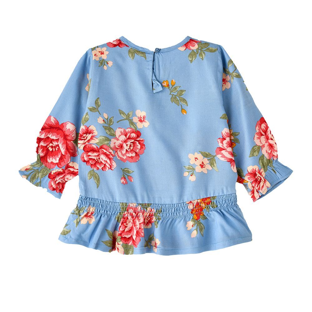 Jelliene - Girls' Floral Print Peplum Top