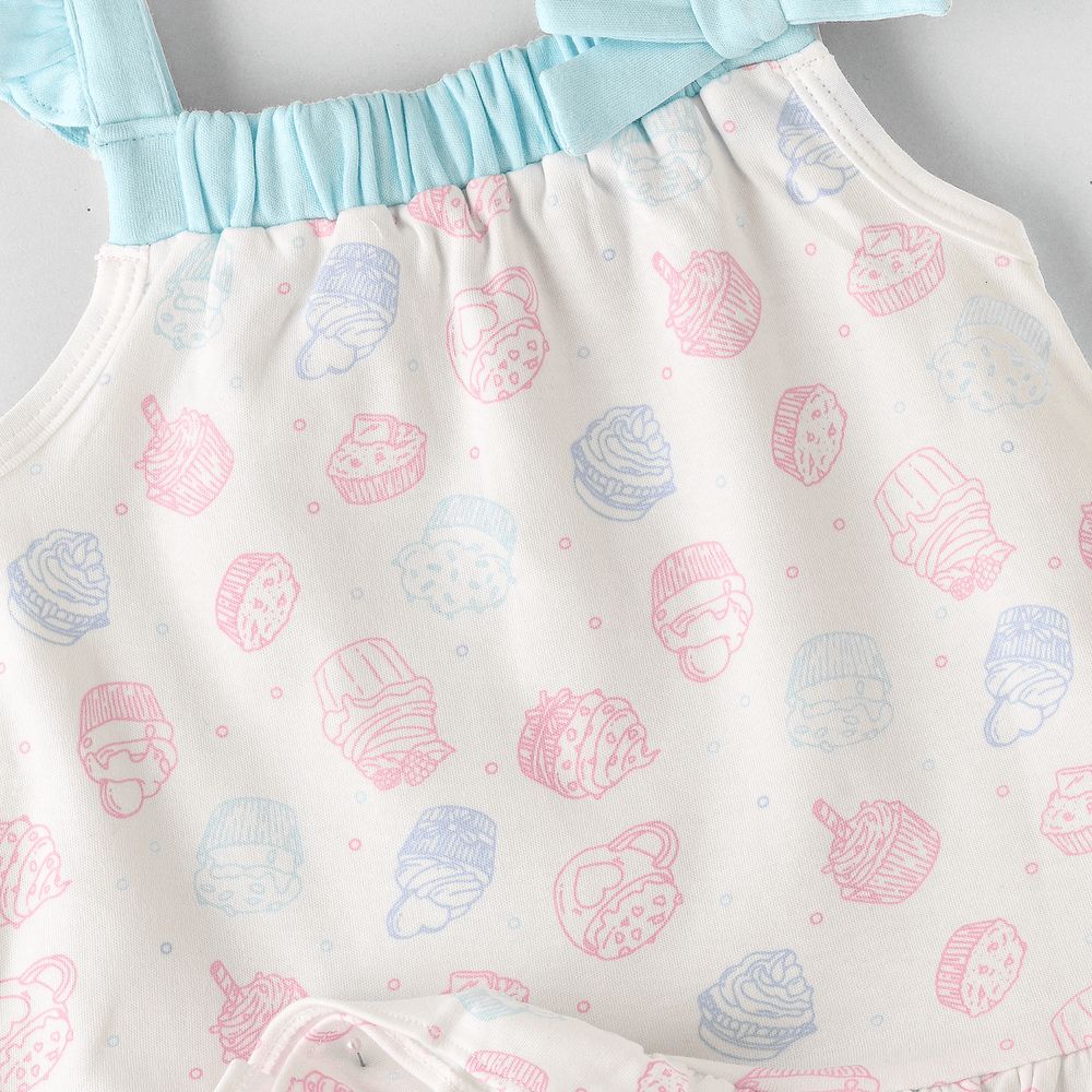 Elegant Kids - 2pc-Set - Cupcake Printed Top With Bow And Shorts