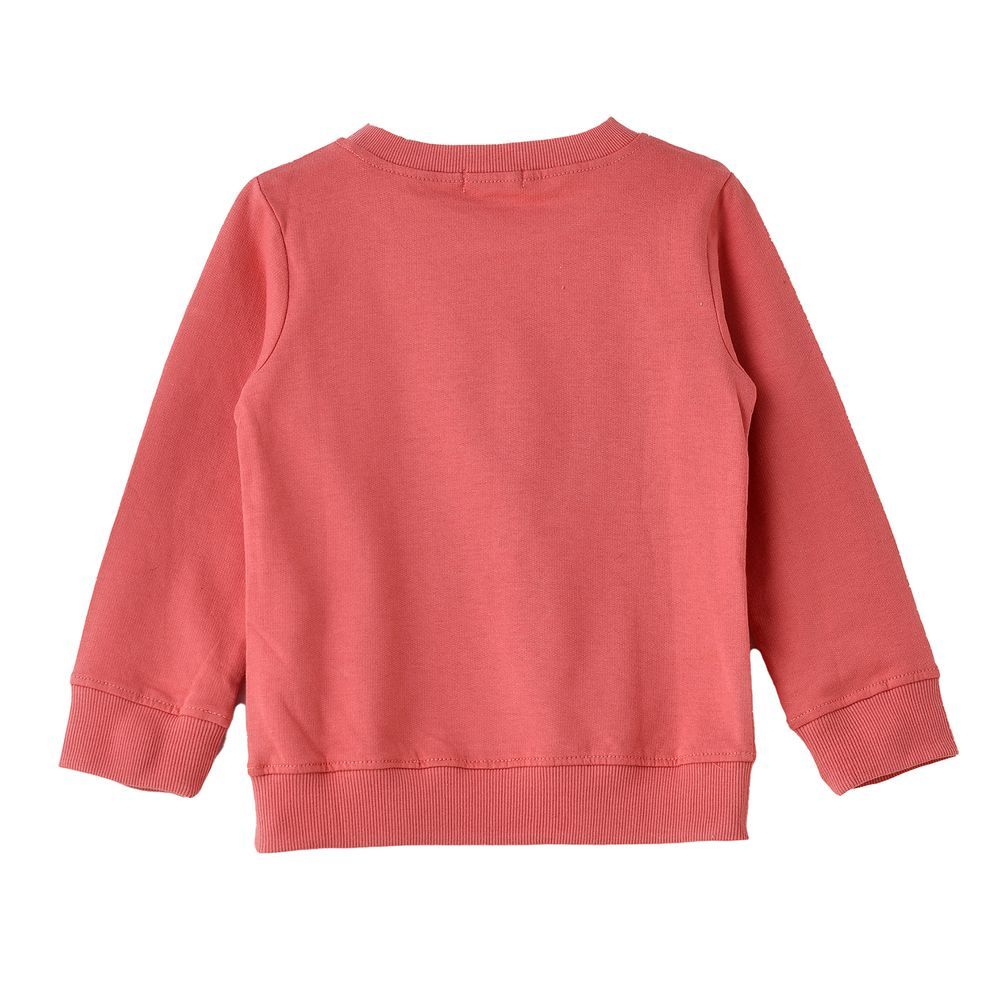 Jelliene - Girls' Cozy Friends Printed Sweatshirt - Coral