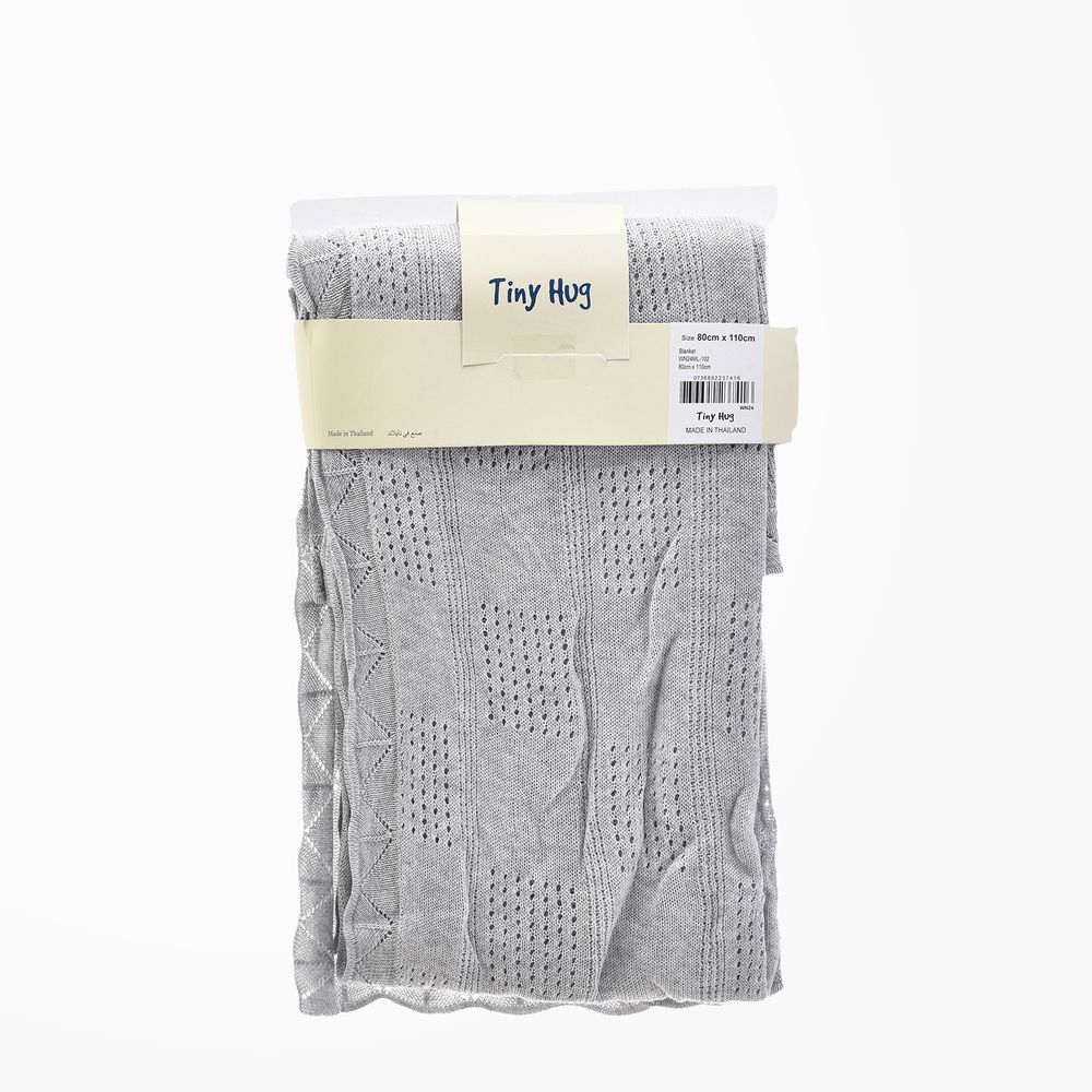 Tiny Hug - Soft And Warm Newborn Baby Blanket - Grey