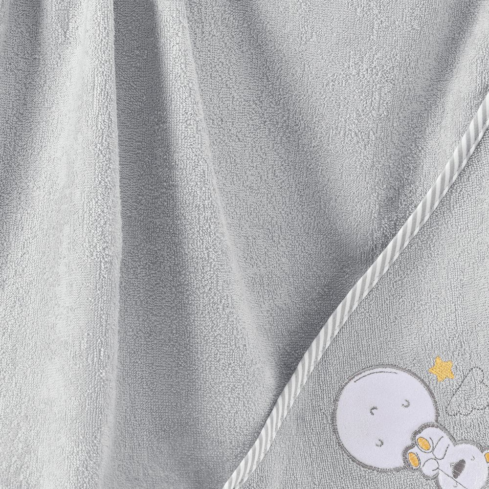 Tiny Hug - Adorable Hooded Towel - Grey