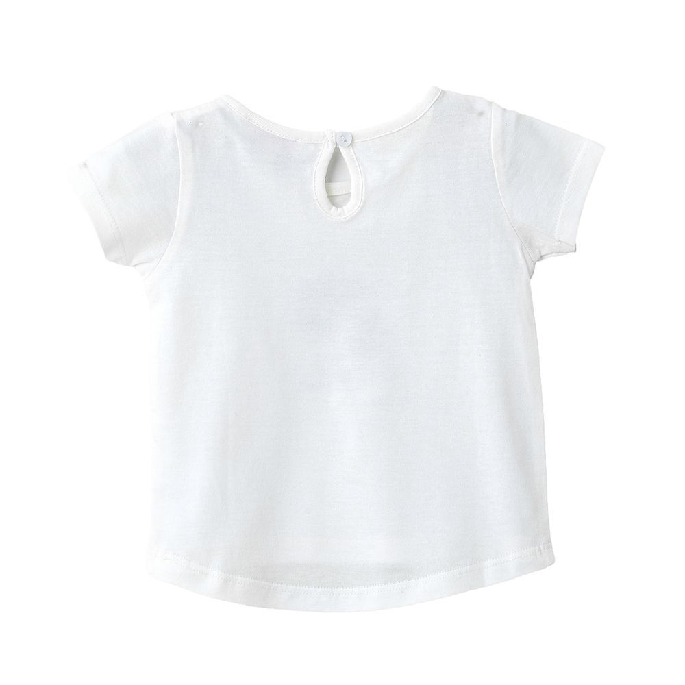 Jelliene - Infant Girl's Embroidered Floral Cotton Top - White