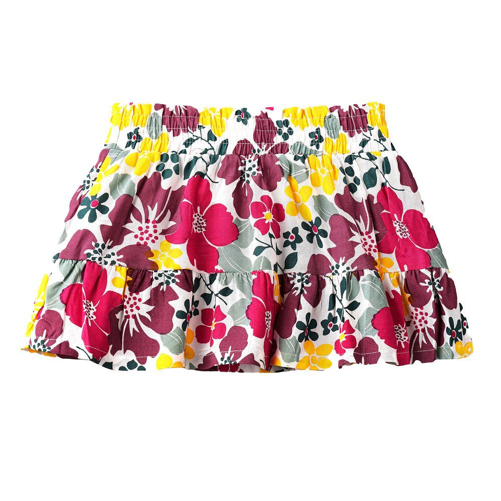 Jelliene - Infant Girl's Floral Print Viscose Skirt