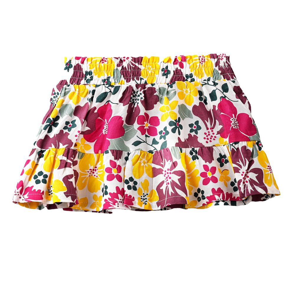 Jelliene - Infant Girl's Floral Print Viscose Skirt