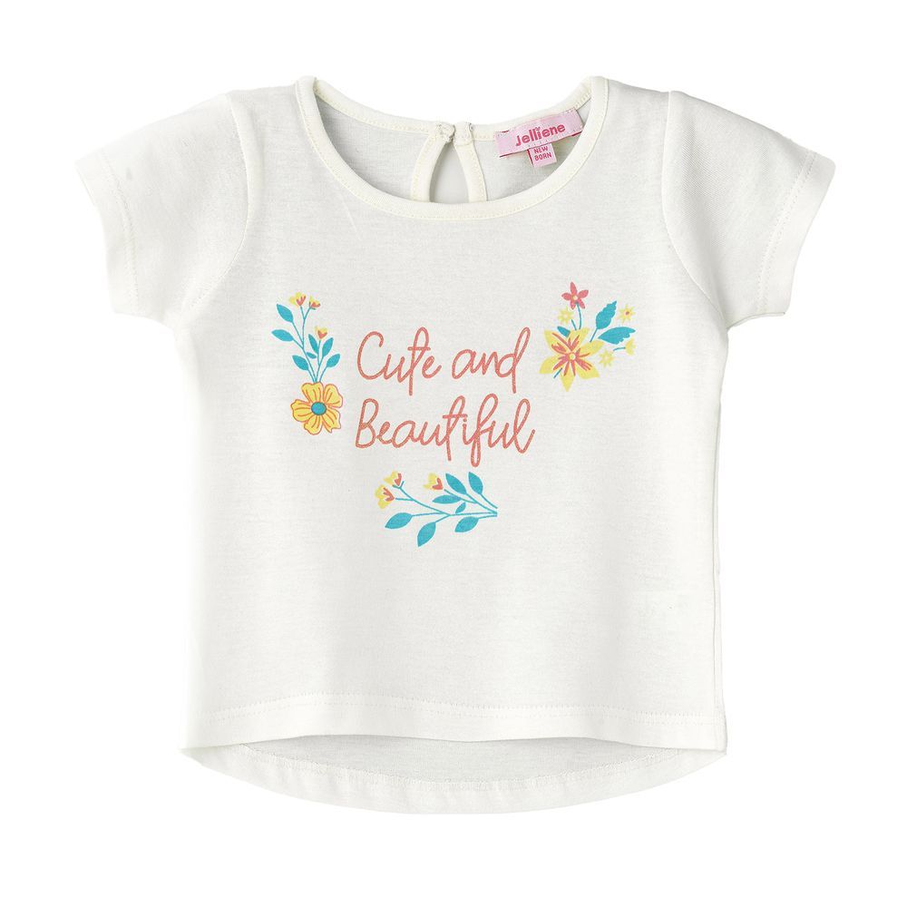 Jelliene - Cute And Beautiful Floral Cotton Top For Infant Girls