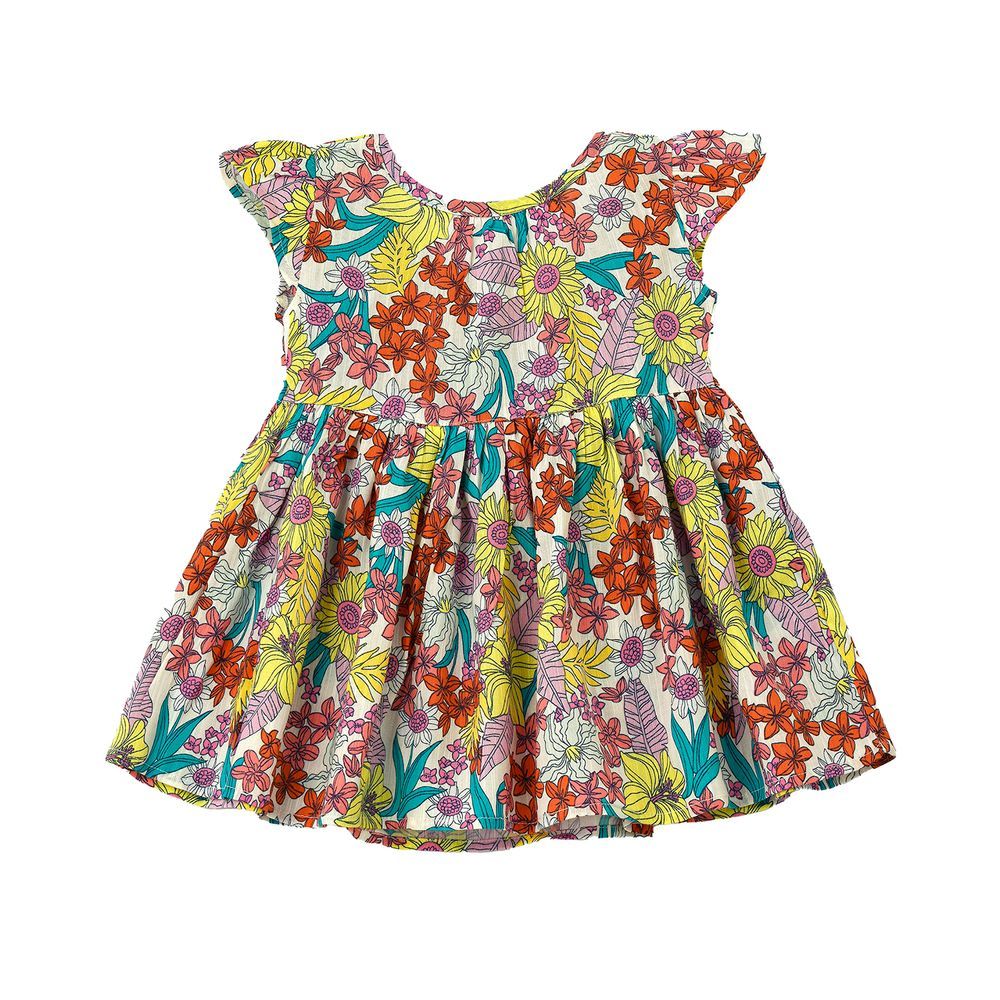 Jelliene - Enchanted Garden Floral Viscose Dress For Infant Girls