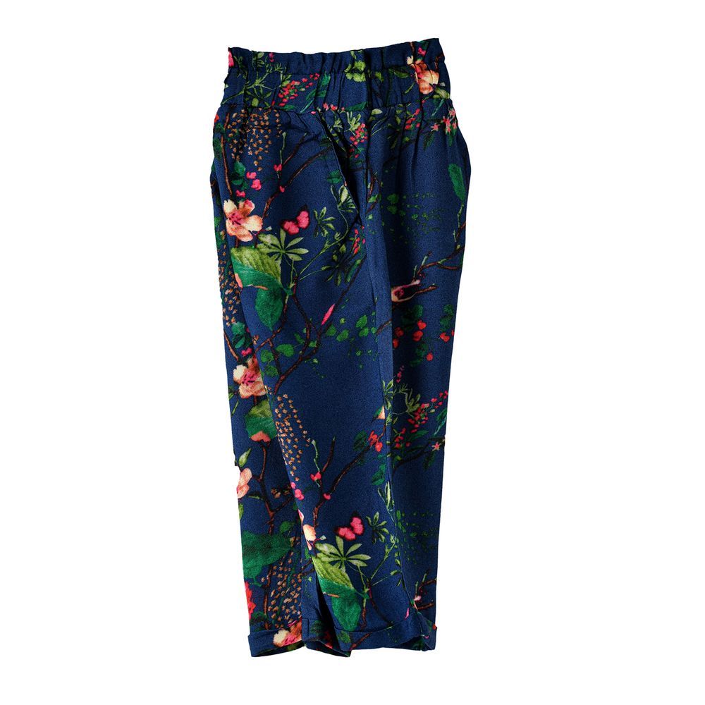 Jelliene - Girls' Floral Print Elastic Waist Pants