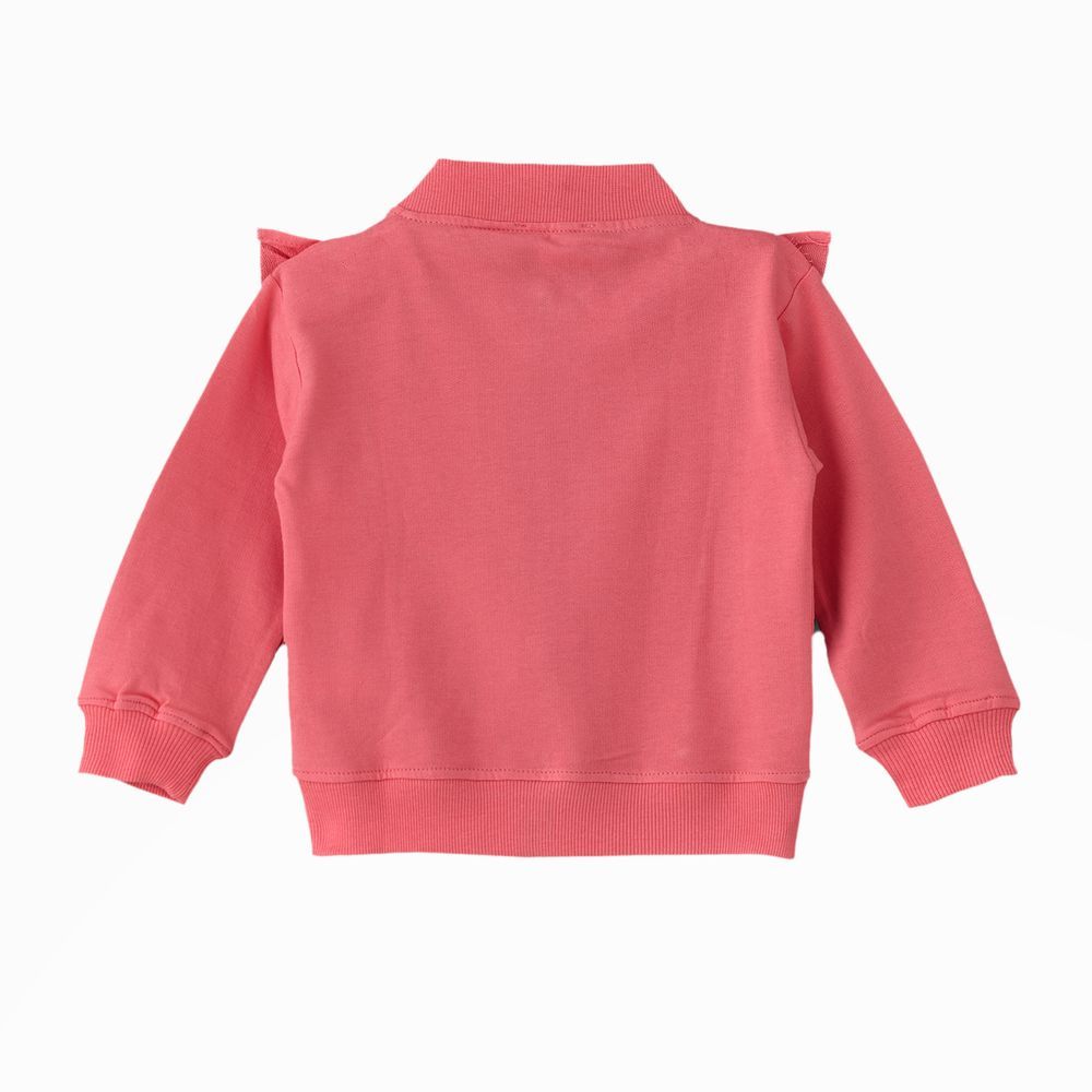 Jelliene - Snuggle-Worthy Knitted Sweatshirt For Baby Girls - Pink