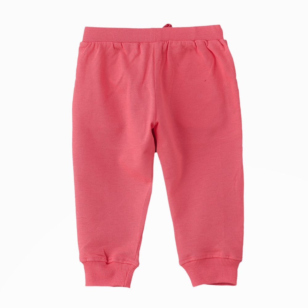 Jelliene - Playful Comfort Girls' Cotton Knitted Joggers - Pink