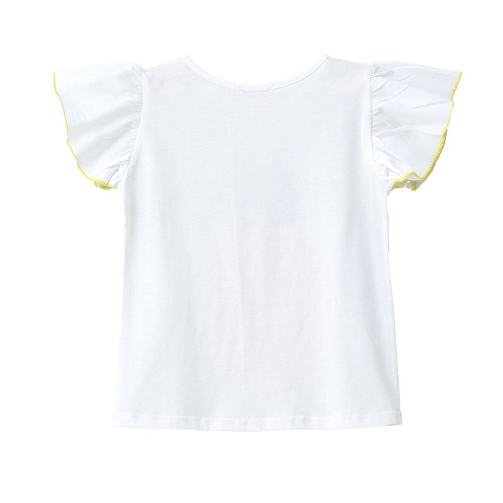 Jelliene - Crisp White Pineapple Cotton Tee For Girls