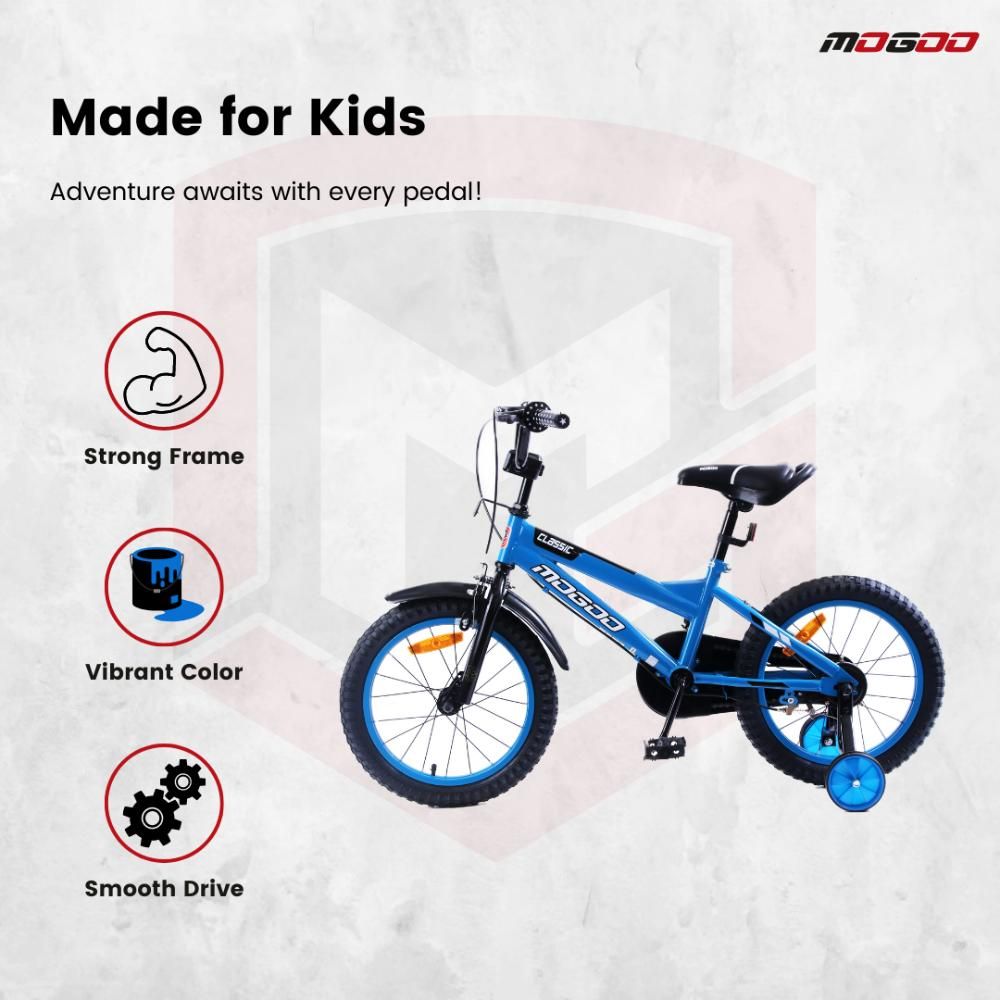 Mogoo - Classic 14 Inch Kids Bicycle - Blue