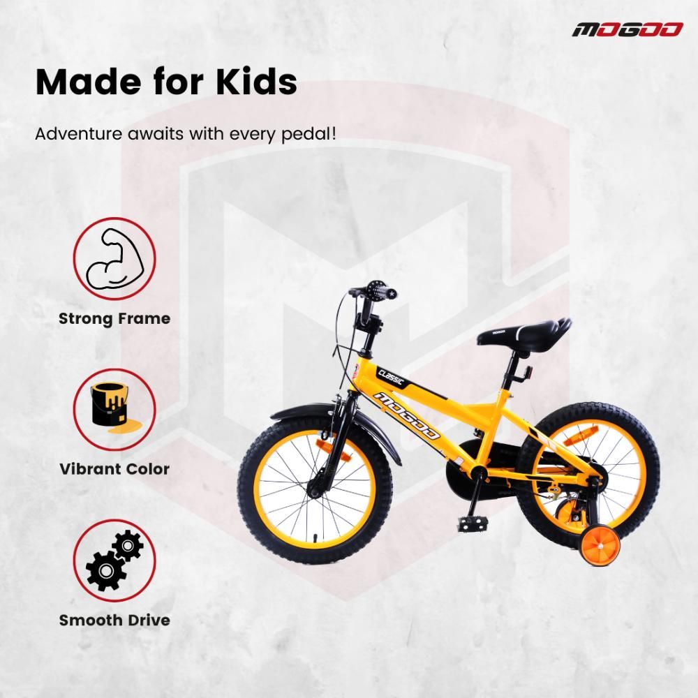 Mogoo - Classic 14 Inch Kids Bicycle - Yellow