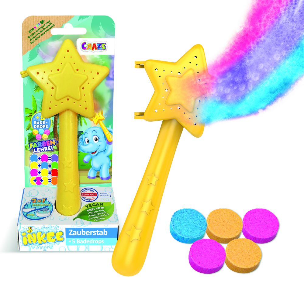 Craze - Inkee 1-Wand Star And 5-Bath Drops With Playful Aroma Bath Bomb