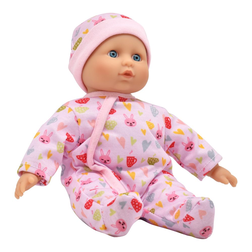 Dollsworld - Baby Grace Soft Doll With Vinyl Limbs And outfit - Pink - 10-Inch