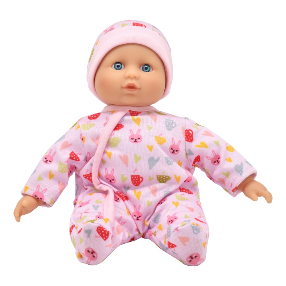 Dollsworld - Baby Grace Soft Doll With Vinyl Limbs And outfit - Pink - 10-Inch