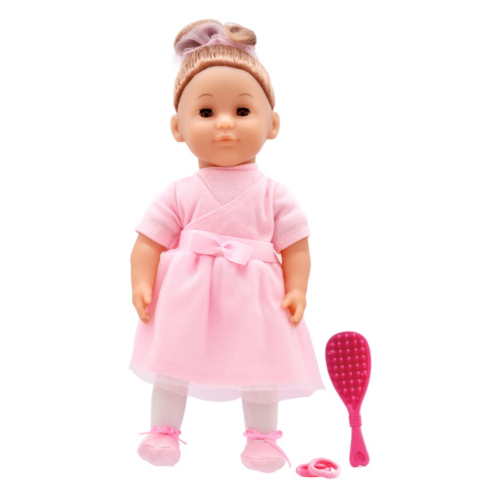 Dollsworld - Charlotte Doll With Hair Accessories - Pink/White - 14-Inch