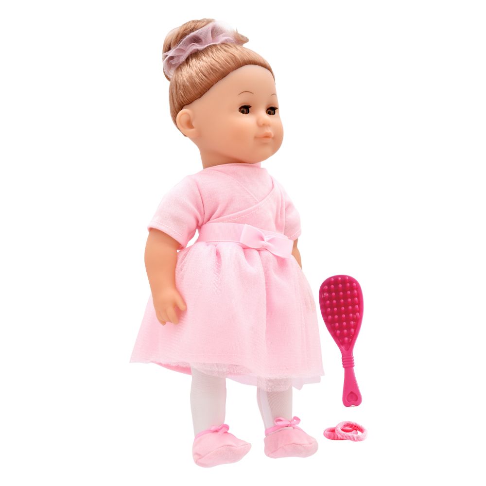 Dollsworld - Charlotte Doll With Hair Accessories - Pink/White - 14-Inch