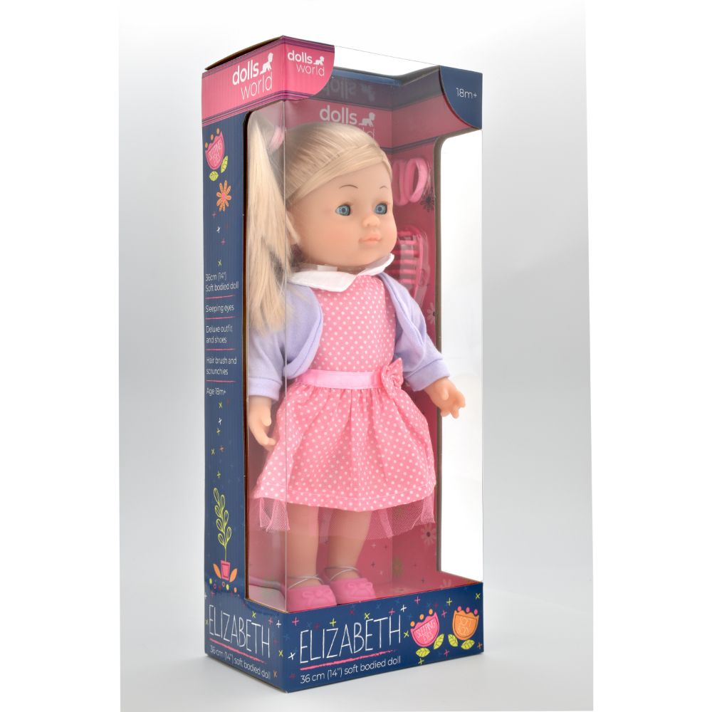 Dollsworld - Elizabeth Doll With Hair Accessories - 14-Inch