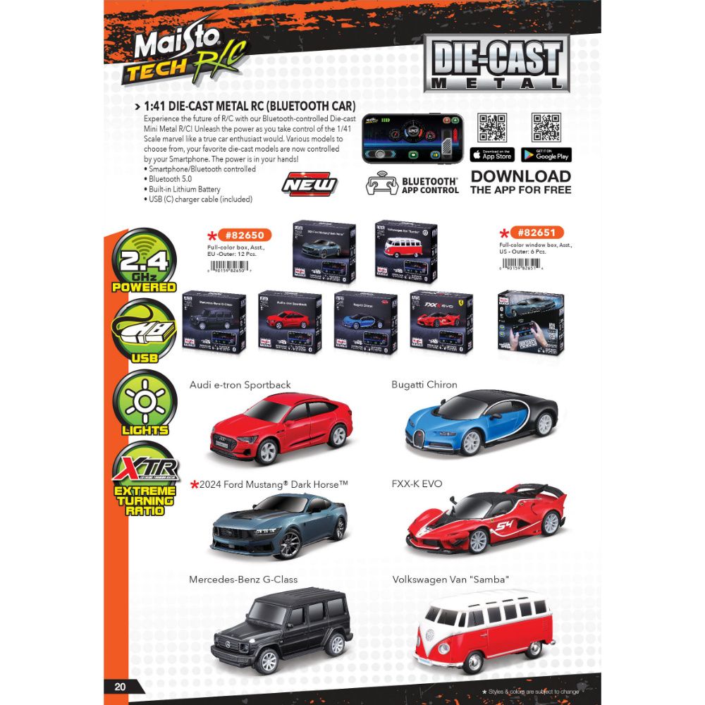 Maisto - 1/41 Mini Metal Tech Remote Control Mercedes G-Clas Toy Car